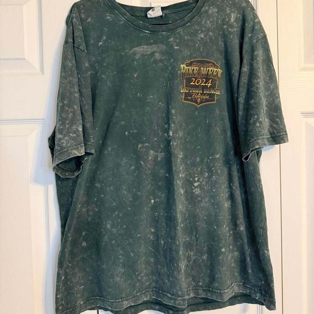 US Vintage Daytona Beach Bike Week 2024 Mineral Wash Graphic T-Shirt 2XL